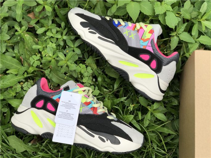 Custom Kaws X Yeezy Boost Wave Runners Grey Black Yellow Pink